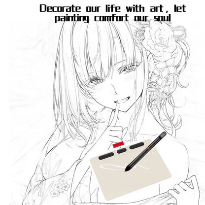 ACEPEN AP604B Plastic Case Ultra Thin Digital Graphic Board Drawing Tablet + 8192 Levels Pressure Battery-free Passive Stylus