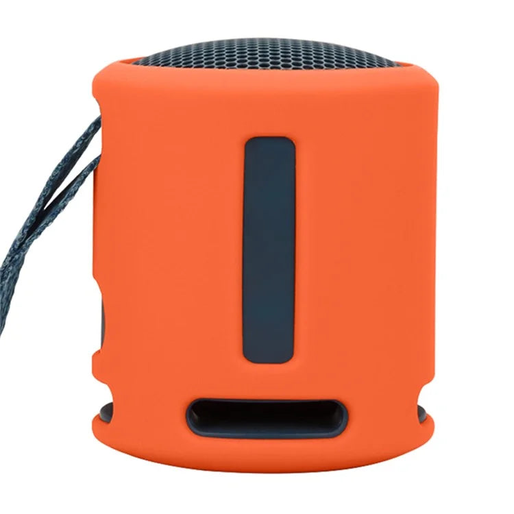 For Sony SRS-XB13 Portable Speaker Sleeve Silicone Case Protective Cover with Carrying Strap