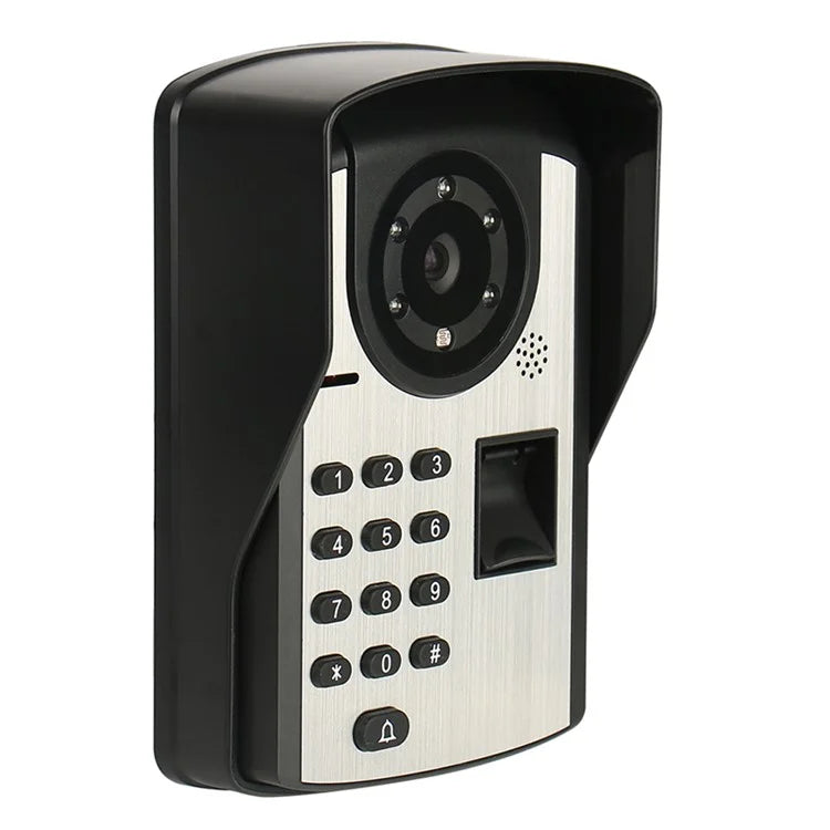 620FD11 7-inch Indoor Monitor + Password Fingerprint HD Door Bell Camera, EU Plug