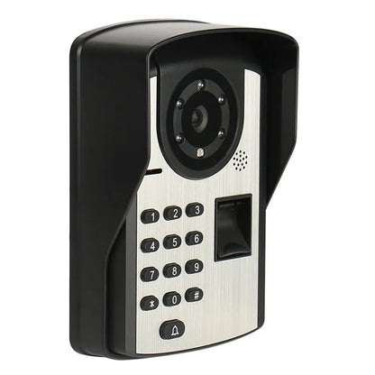 620FD11 7-inch Indoor Monitor + Password Fingerprint HD Door Bell Camera, EU Plug