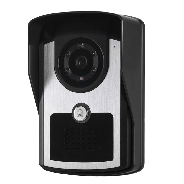 801FC12 2Pcs 7-inch Monitor + 1Pc HD Night Vision Camera Intercom Visual Doorbell, EU Plug
