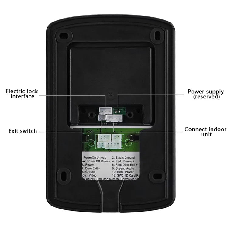 801FC12 2Pcs 7-inch Monitor + 1Pc HD Night Vision Camera Intercom Visual Doorbell, EU Plug
