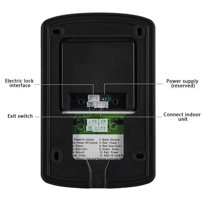 801FC12 2Pcs 7-inch Monitor + 1Pc HD Night Vision Camera Intercom Visual Doorbell, EU Plug