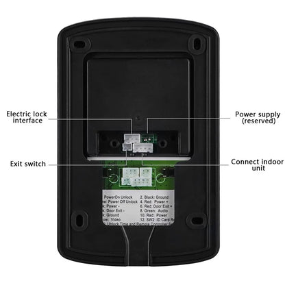 801FC21 1Pc 7-inch Monitor + 2Pcs HD Waterproof Camera Intercom Visual Doorbell, EU Plug