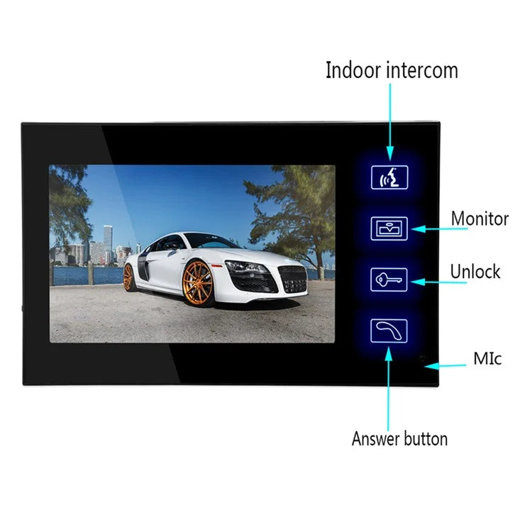 806MJIDS13 1 Camera+3 Monitor EU Plug 7" Video Door Phone Doorbell Intercom