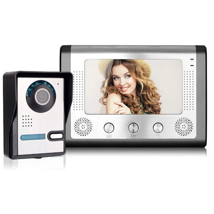 801FA11 7-inch Wired Video Doorbell Home Intercom Kit, EU Plug