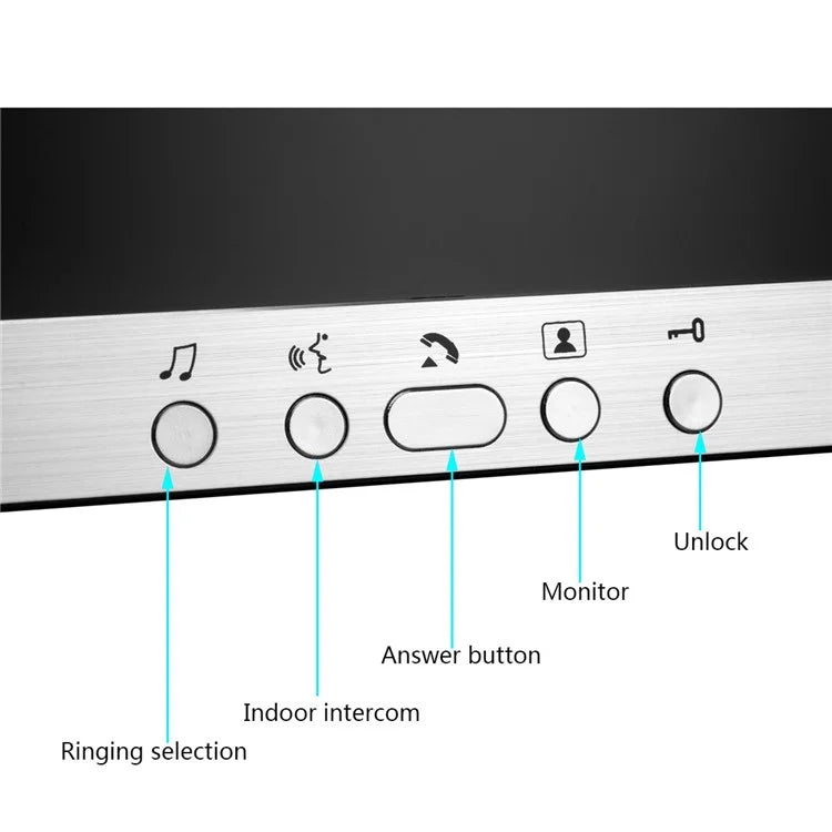 815FA13 3 Monitor+1 Camera EU Plug 7" Video Door Phone Intercom Doorbell