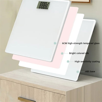 CW301 26x26CM Digital Bathroom Scale Accurate Body Scale with 2000mAh Battery