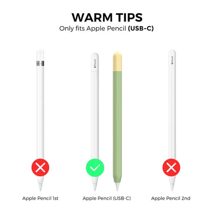 AHASTYLE PT65-3 For Apple Pencil (USB-C) Color Splicing Silicone Protect Sleeve