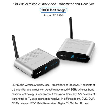 MEASY AV530 Go Through Wall 300m 5.8G Wireless AV Transmitter Receiver