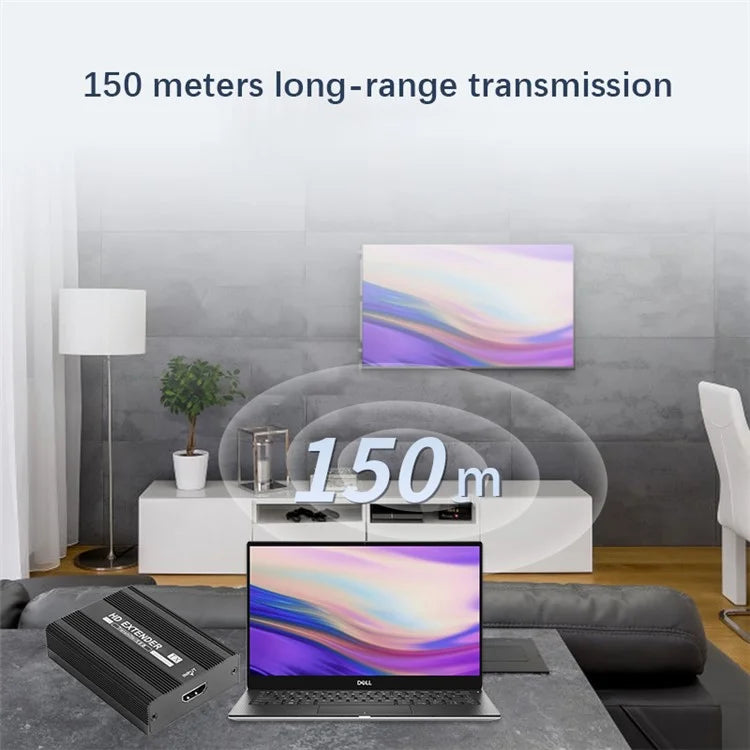 MEASY ET1815 150m HD Extender with POE Function, Transmitter + Receiver Set