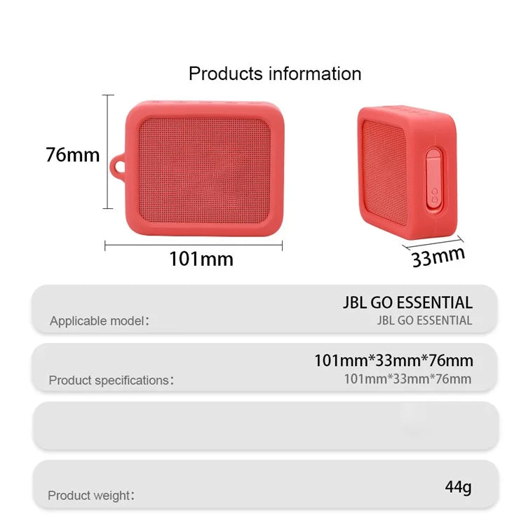 For JBL GO ESSENTIAL Portable Speaker Sleeve Silicone Case Cover