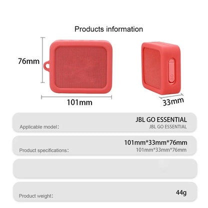 For JBL GO ESSENTIAL Portable Speaker Sleeve Silicone Case Cover