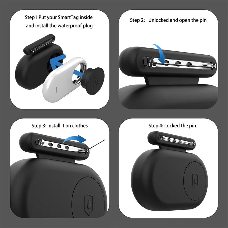 Silicone Case for Samsung Galaxy SmartTag2 Bluetooth Tracker Brooch Style Protective Cover