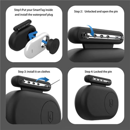 Silicone Case for Samsung Galaxy SmartTag2 Bluetooth Tracker Brooch Style Protective Cover