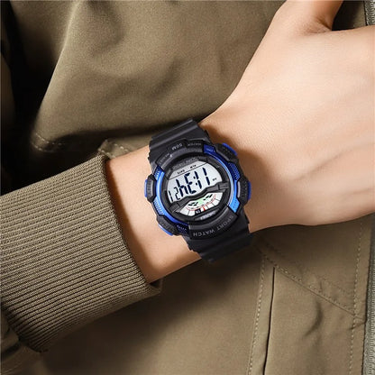 SKMEI 2153 50m Waterproof Wrist Watch TPU Strap EL Backlight Electronic Watch