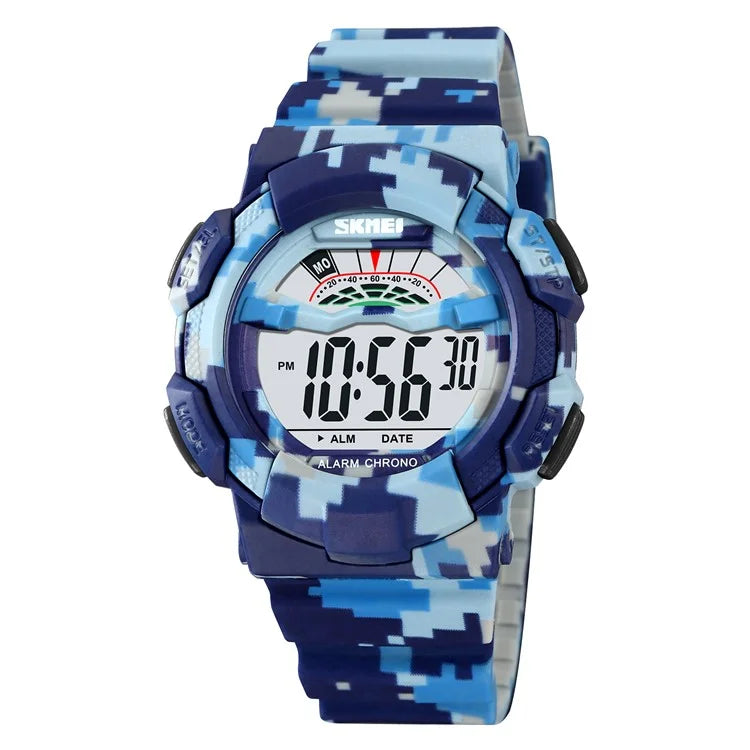 SKMEI 2153 50m Waterproof Wrist Watch TPU Strap EL Backlight Electronic Watch