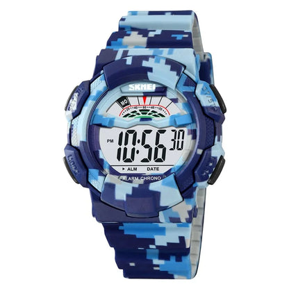 SKMEI 2153 50m Waterproof Wrist Watch TPU Strap EL Backlight Electronic Watch