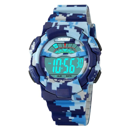 SKMEI 2153 50m Waterproof Wrist Watch TPU Strap EL Backlight Electronic Watch