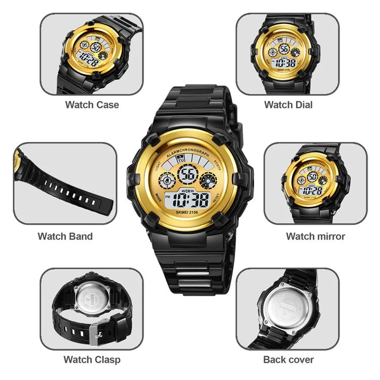 SKMEI 2156 Students Electronic Watch 12  /  24H Multifunction Wristwatch