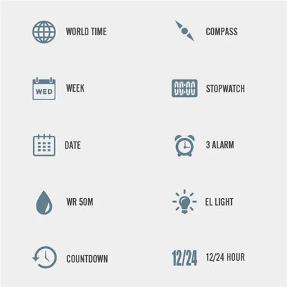 SKMEI 2095 Outdoor Sports 12  /  24H Multifunction Luminous Electronic Watch