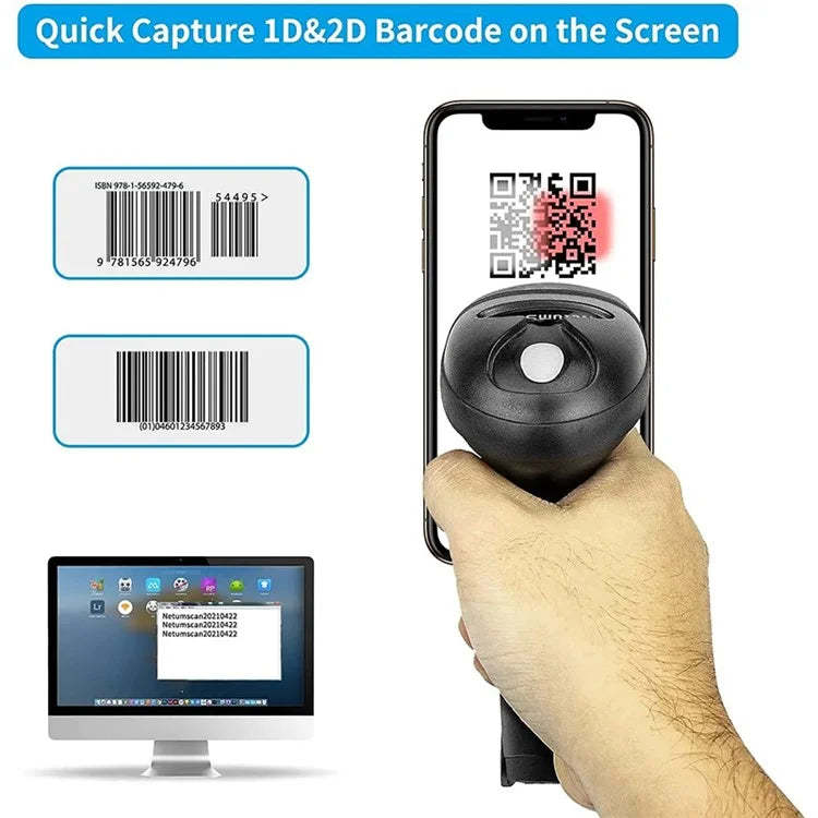 NETUM L8 Portable 2.4G Wireless Barcode Scanner QR Code Scanning Gun for Mobile Payment