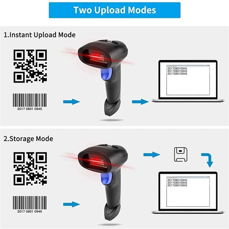 NETUM L8 Portable 2.4G Wireless Barcode Scanner QR Code Scanning Gun for Mobile Payment