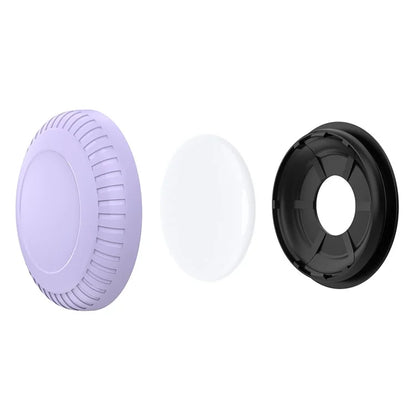 For AirTag Holder Case with Adhesive Sticker TPU+PC Protective Tracker Finder Cover