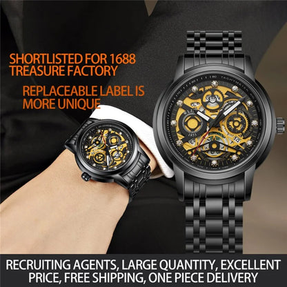 WLISTH S518 Men's Sports Quartz Watch Life Waterproof Luminous Wrist Bracelet