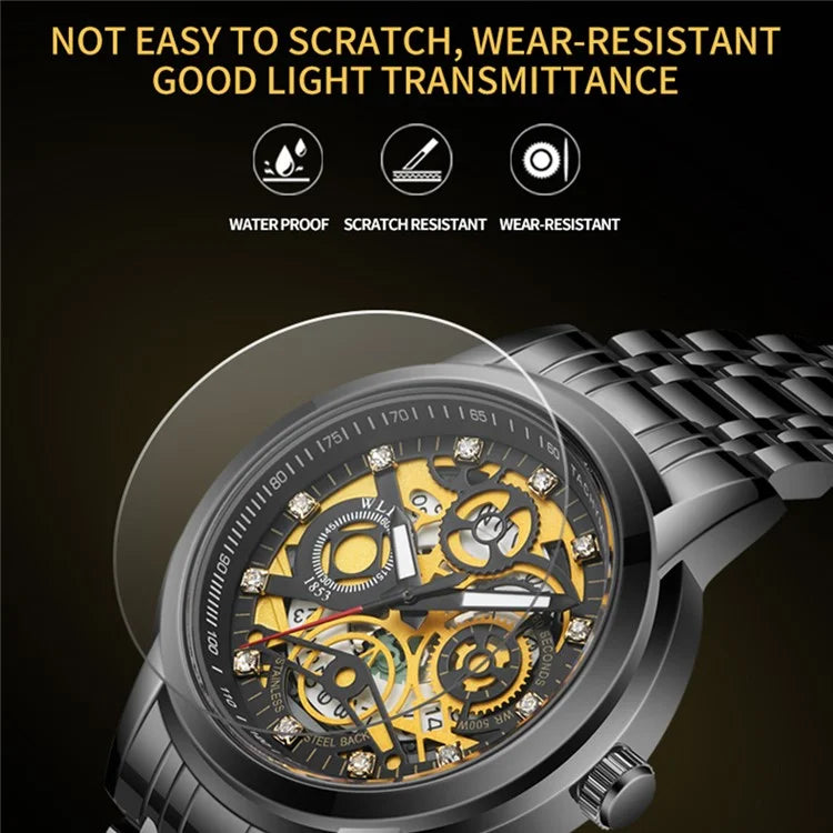WLISTH S518 Men's Sports Quartz Watch Life Waterproof Luminous Wrist Bracelet