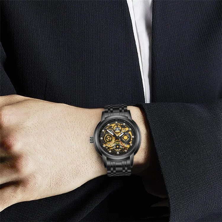 WLISTH S518 Men's Sports Quartz Watch Life Waterproof Luminous Wrist Bracelet