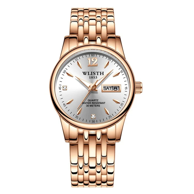 WLISTH S507 Waterproof Bracelet Calendar Date Week Display Quartz Watch