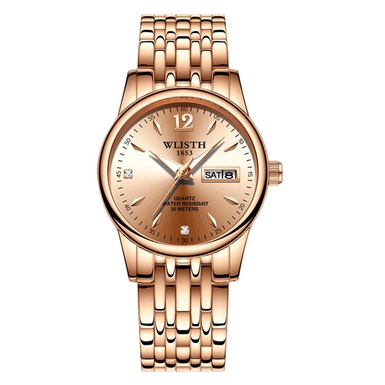 WLISTH S507 Waterproof Bracelet Calendar Date Week Display Quartz Watch