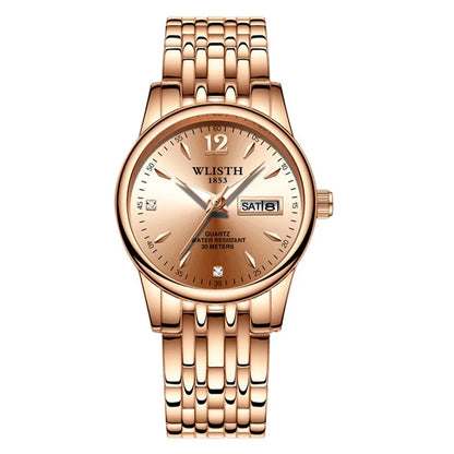 WLISTH S507 Waterproof Bracelet Calendar Date Week Display Quartz Watch