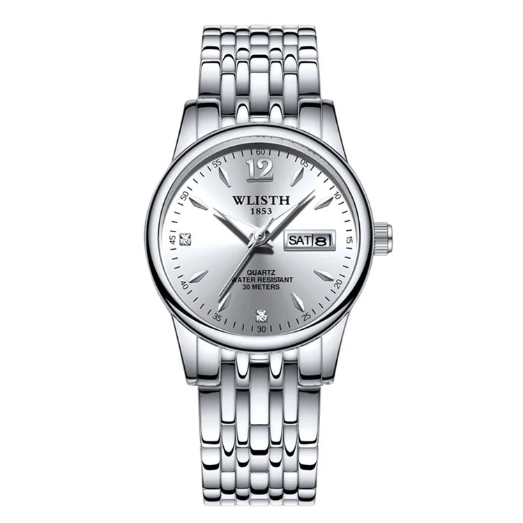 WLISTH S507 Waterproof Bracelet Calendar Date Week Display Quartz Watch