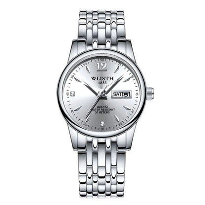 WLISTH S507 Waterproof Bracelet Calendar Date Week Display Quartz Watch