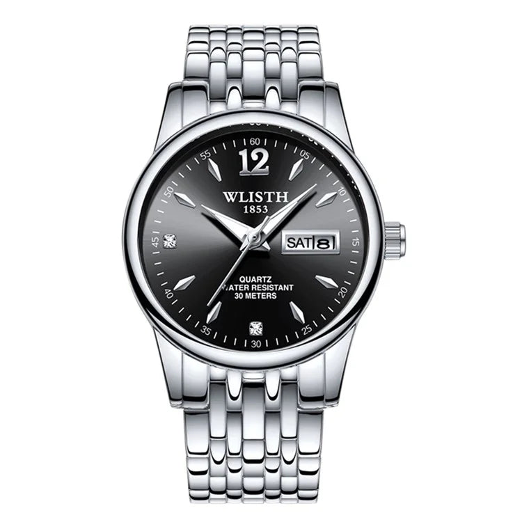WLISTH S507 Waterproof Bracelet Calendar Date Week Display Quartz Watch