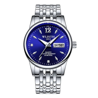 WLISTH S507 Waterproof Bracelet Calendar Date Week Display Quartz Watch