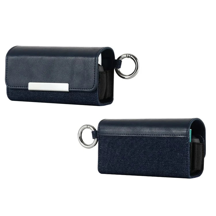 Case for IQOS 3 / 3 Duo , PU Leather Electronic Cigarette Storage Bag with Hook