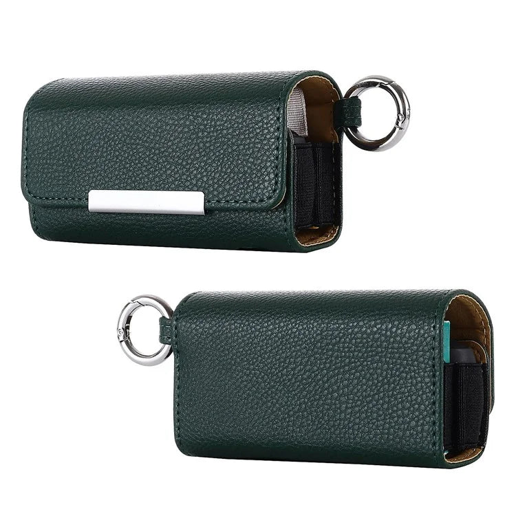 For IQOS 3 / Iluma Prime Case PU Leather Portable Electronic Cigarette Storage Bagish Green