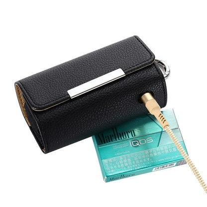 For IQOS 3 / Iluma Prime Case PU Leather Portable Electronic Cigarette Storage Bagish Green
