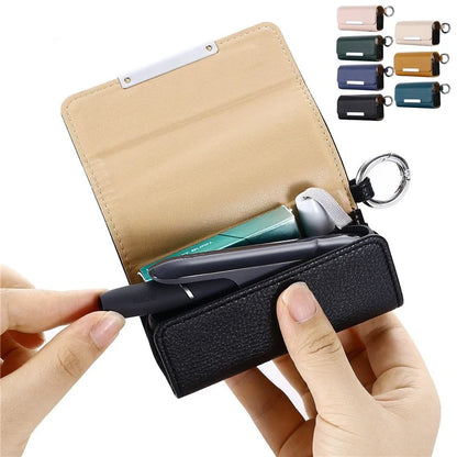 For IQOS 3 / Iluma Prime Case PU Leather Portable Electronic Cigarette Storage Bag