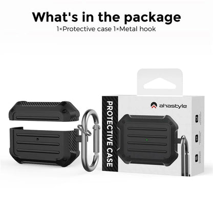 AHASTYLE WG145 For Apple AirPods 3 Earphone Case Anti-Drop TPU Cover with Carabiner