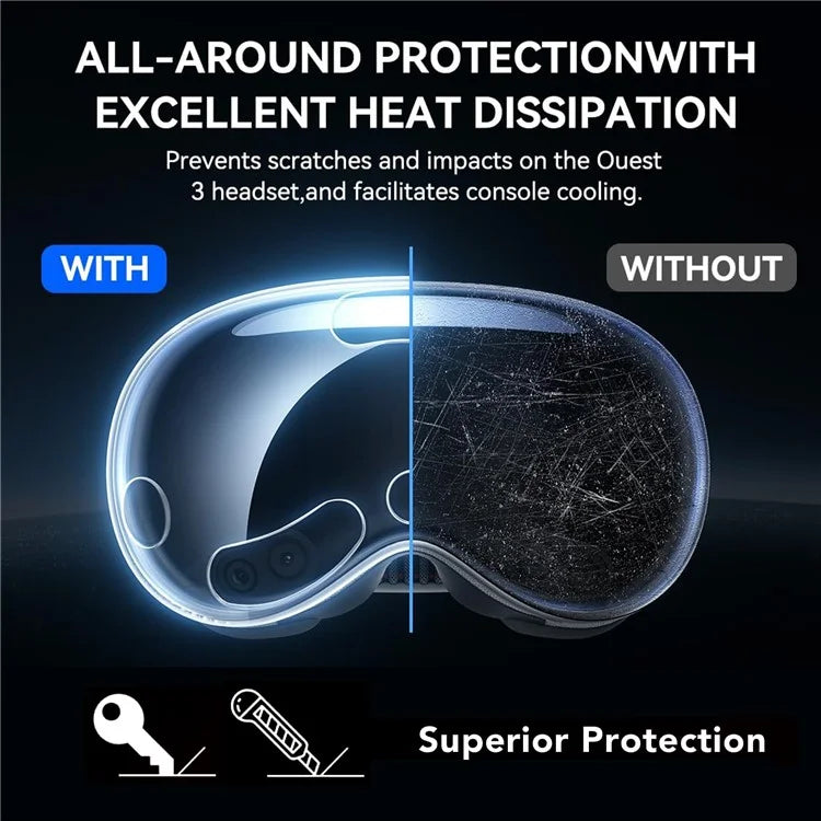 AHASTYLE WG146 TPU+PC Case for Apple Vision Pro Headset Protective Cover