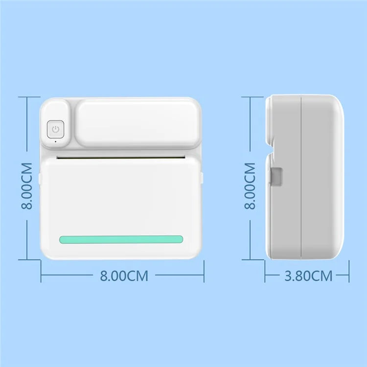 C19 Bluetooth Thermal Printer for Student Adhesive Sticker Smart Label Printer, Standard Version