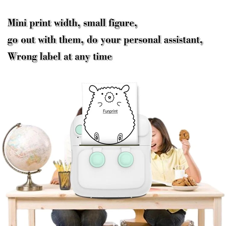 C22 Pocket Printer Bluetooth Inkless Mini Sticker Printer Colorful Atmosphere Light