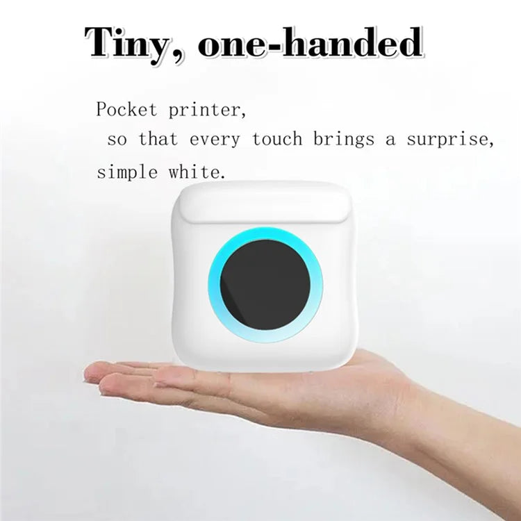 C22 Pocket Printer Bluetooth Inkless Mini Sticker Printer Colorful Atmosphere Light