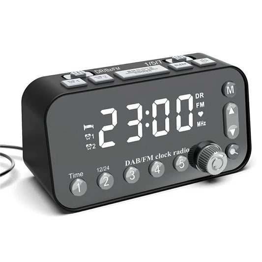 A1 Bedside LED Screen Digital Alarm Clock FM / DAB Radio, European Version