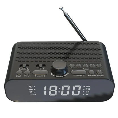 DAB-A5 Bedside LED Screen Digital Alarm Clock Bluetooth Speaker FM / DAB Radio, European Version
