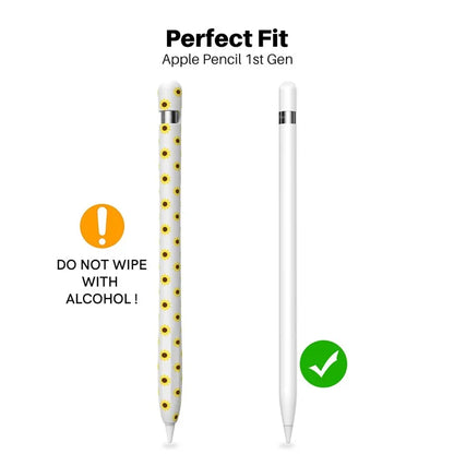 AHASTYLE PT93SF For Apple Pencil (1st Generation) Silicone Sleeve Sunflower Pattern Skin-touch Cover